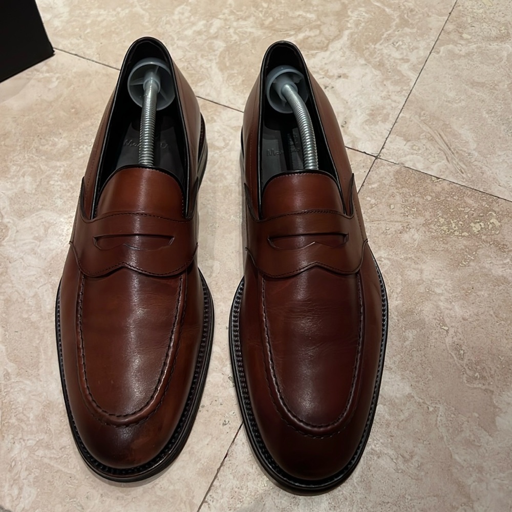 Massimo Dutti Brown Leather Loafers